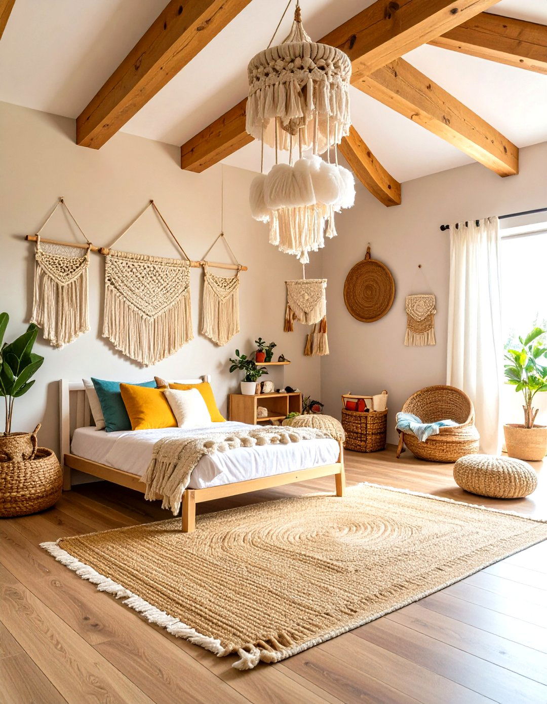 Bohemian Macrame Cloud Nursery - 24 Cloud Themed Nursery Ideas