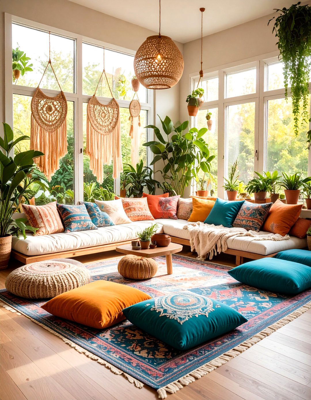 Bohemian Meditation and Wellness Space - 24 Small Sunroom Ideas