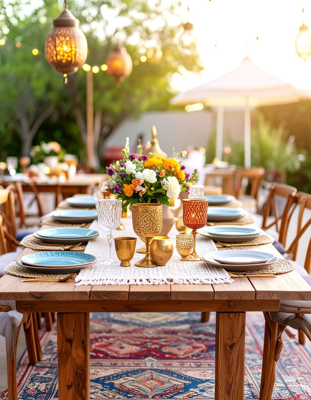 Bohemian Outdoor Festival - 24 Table Setting Ideas