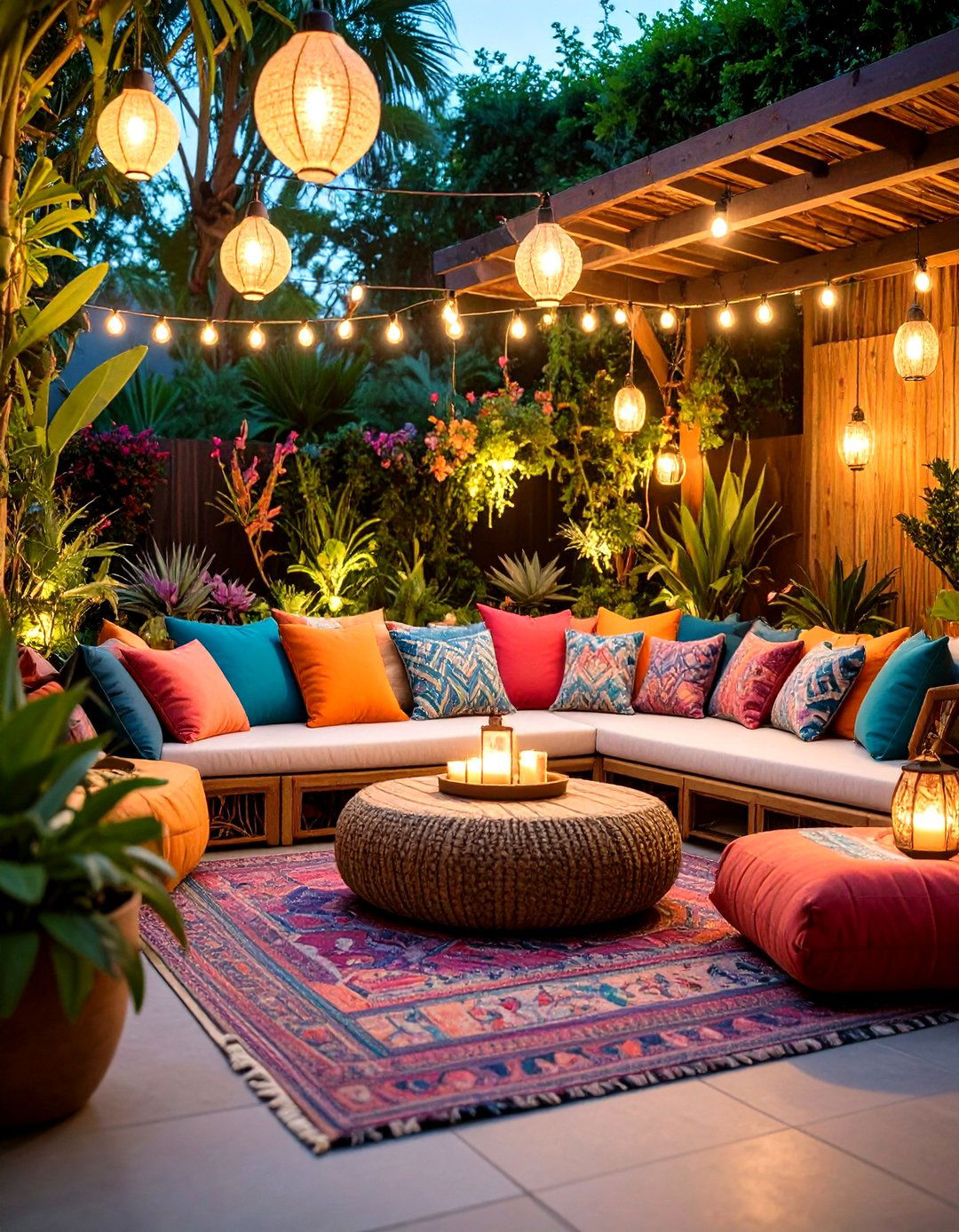 Bohemian Outdoor Oasis - 24 Colorful Boho Decor Ideas