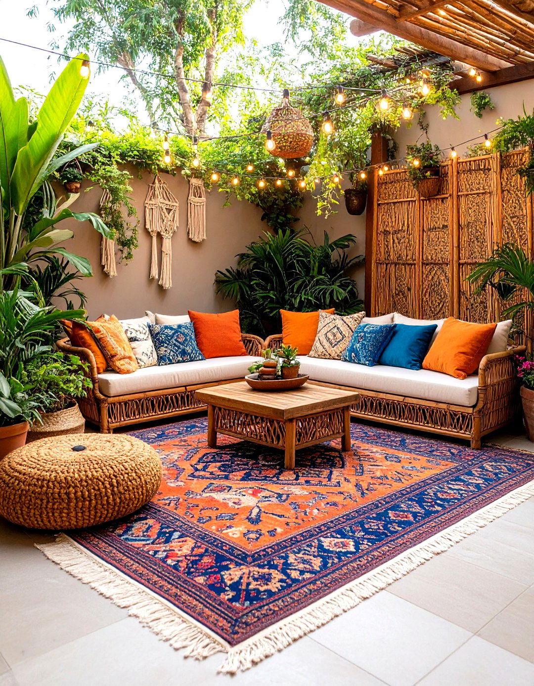 Bohemian Outdoor Patio Sanctuary - 24 Bohemian Interior Design Ideas