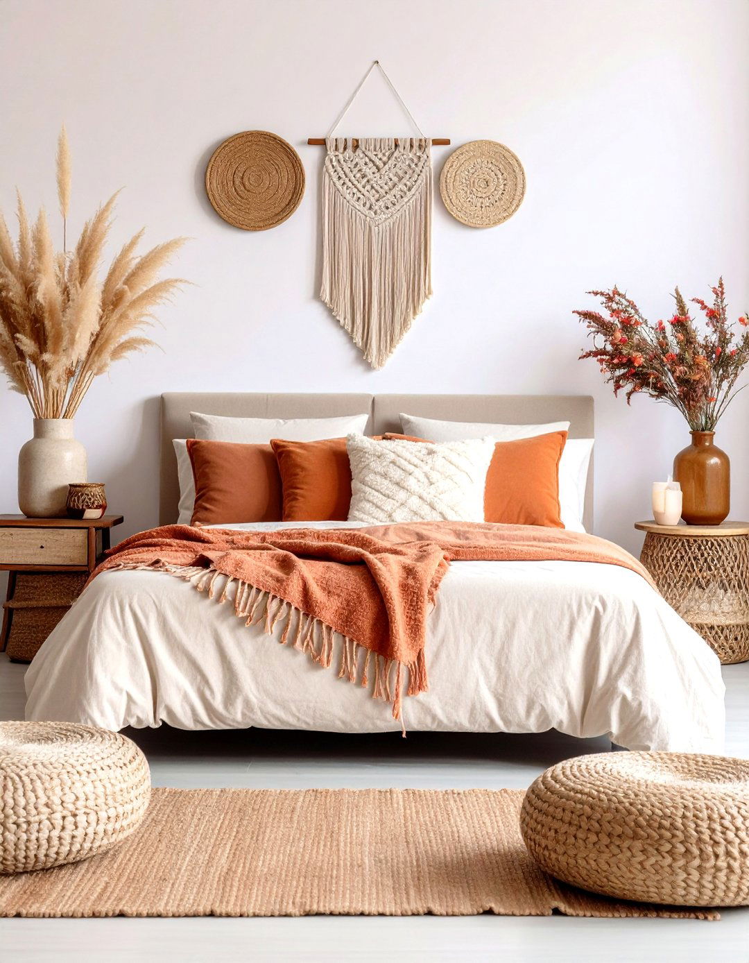 Bohemian Pampas Grass Sanctuary - 24 romantic bedroom ideas