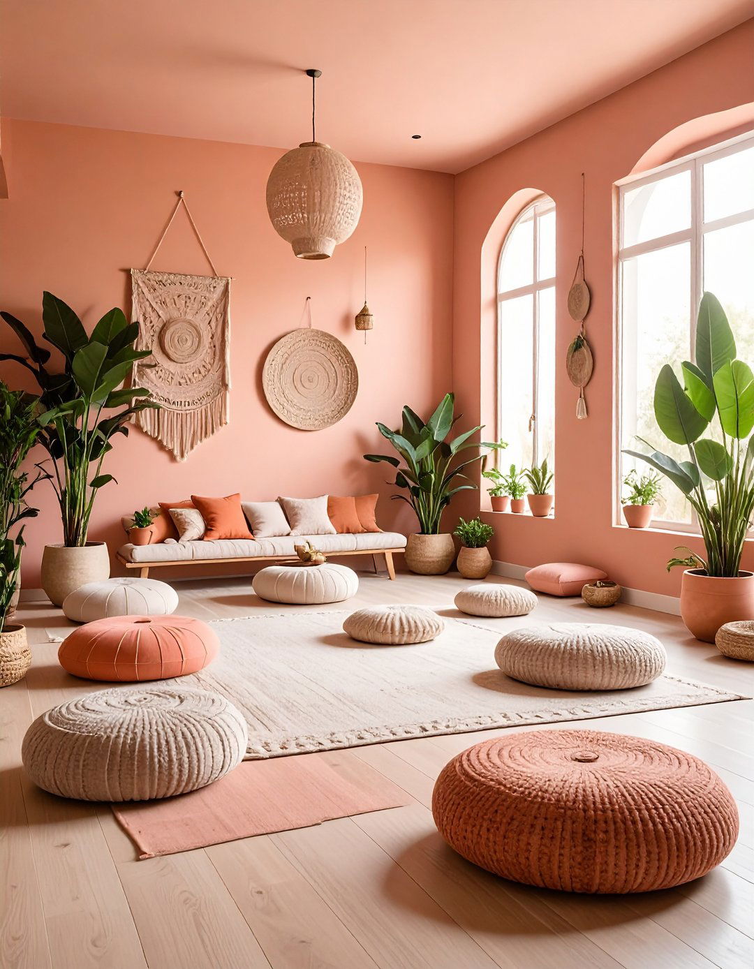 Bohemian Pink Meditation Room - 24 Pink Room Ideas