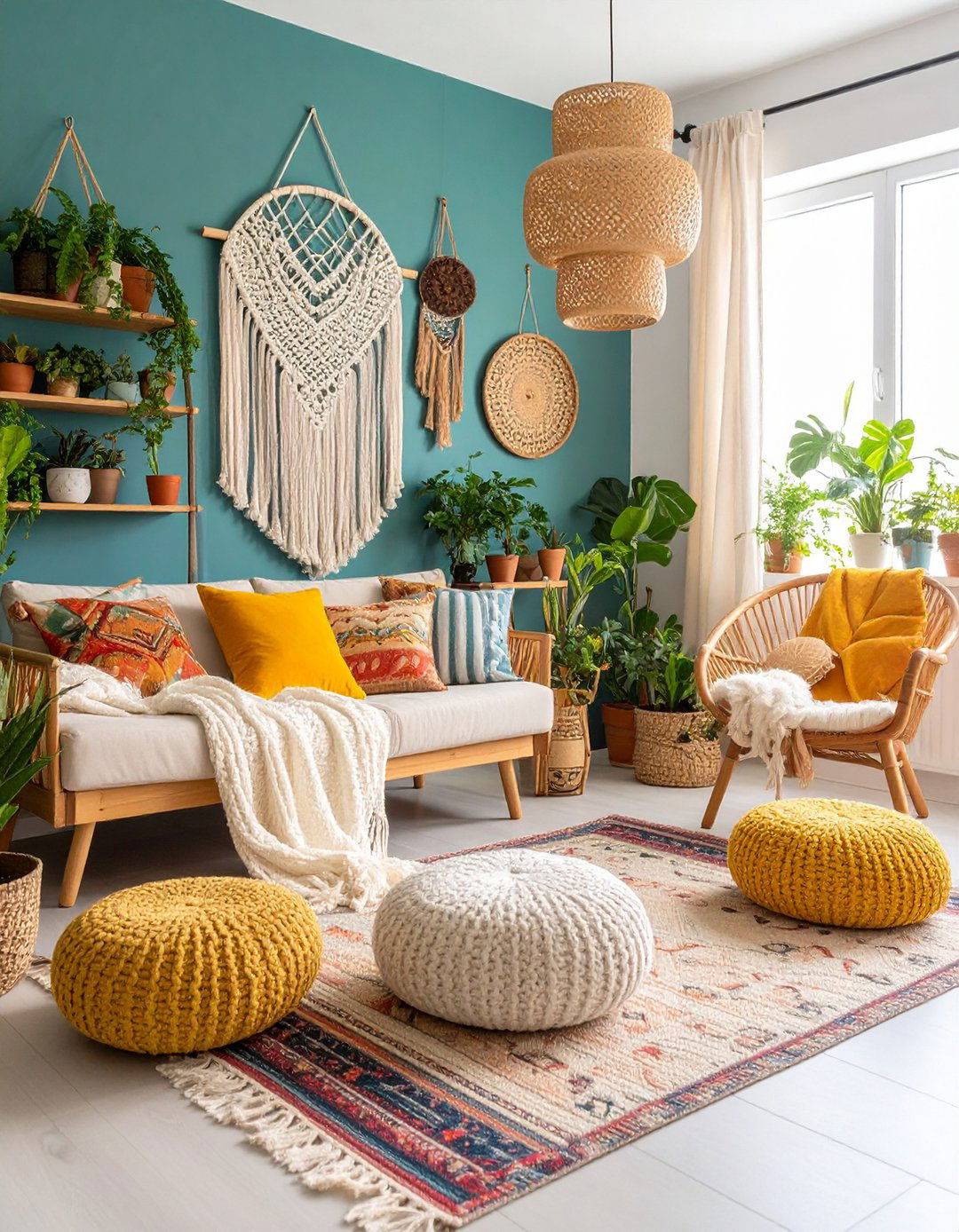 Bohemian Plant Tapestry Rooms - 24 Plant Room Ideas