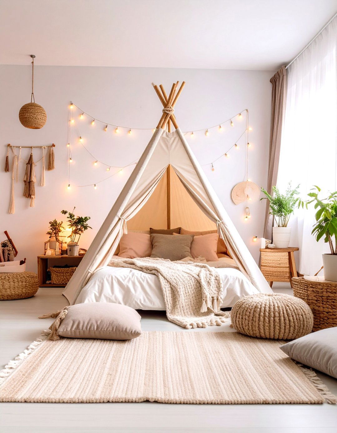 Bohemian Princess Tent - 24 Girls Boho Bedroom Ideas
