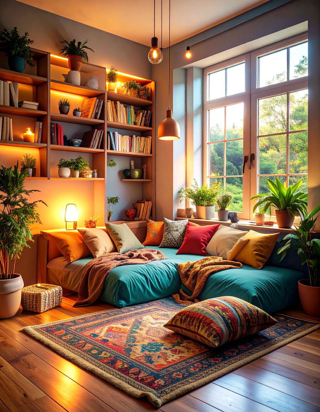 Bohemian Reading Nook Corner - 24 Hippie Bedroom Ideas