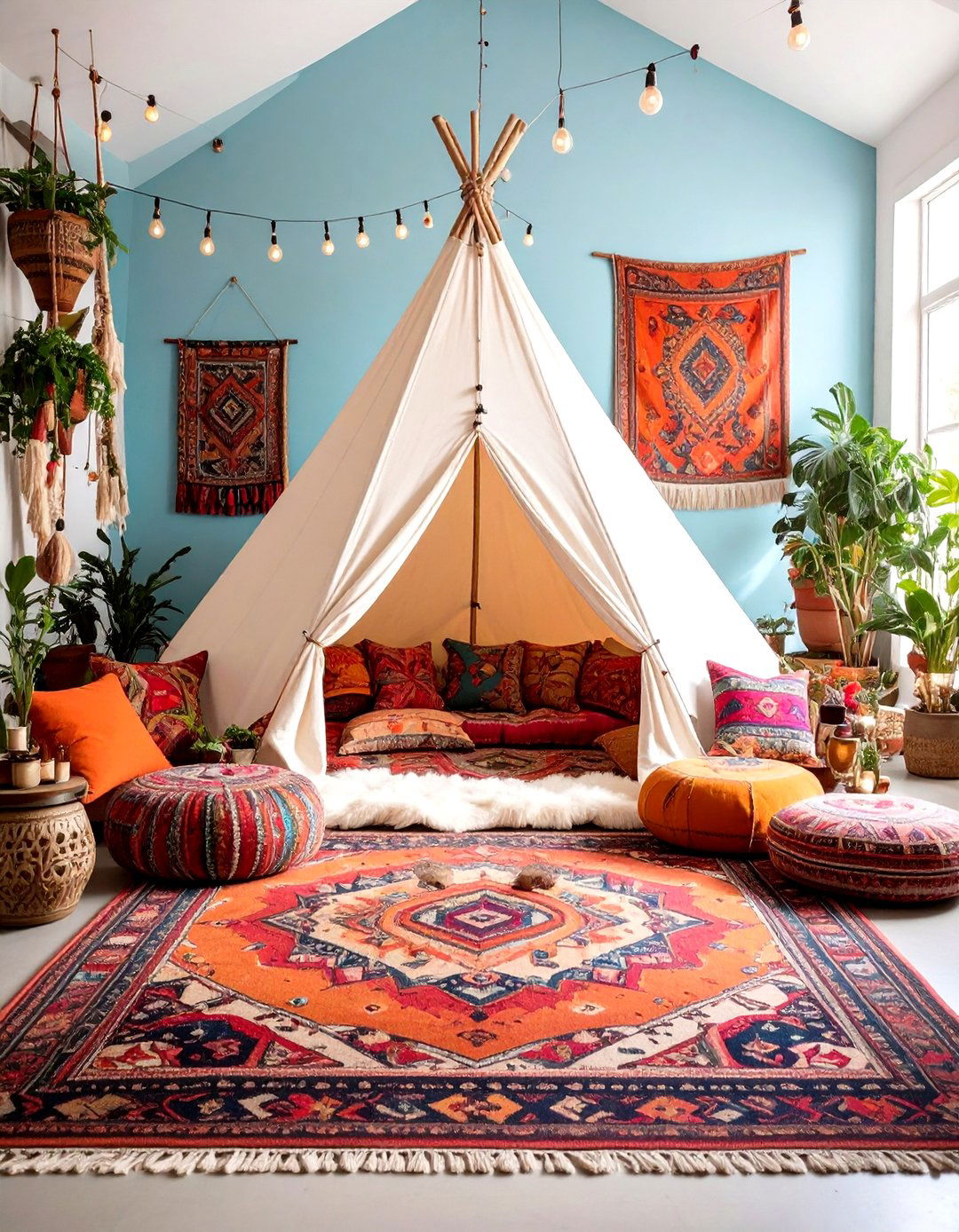 Bohemian Reading Tent - 24 Reading Room Ideas