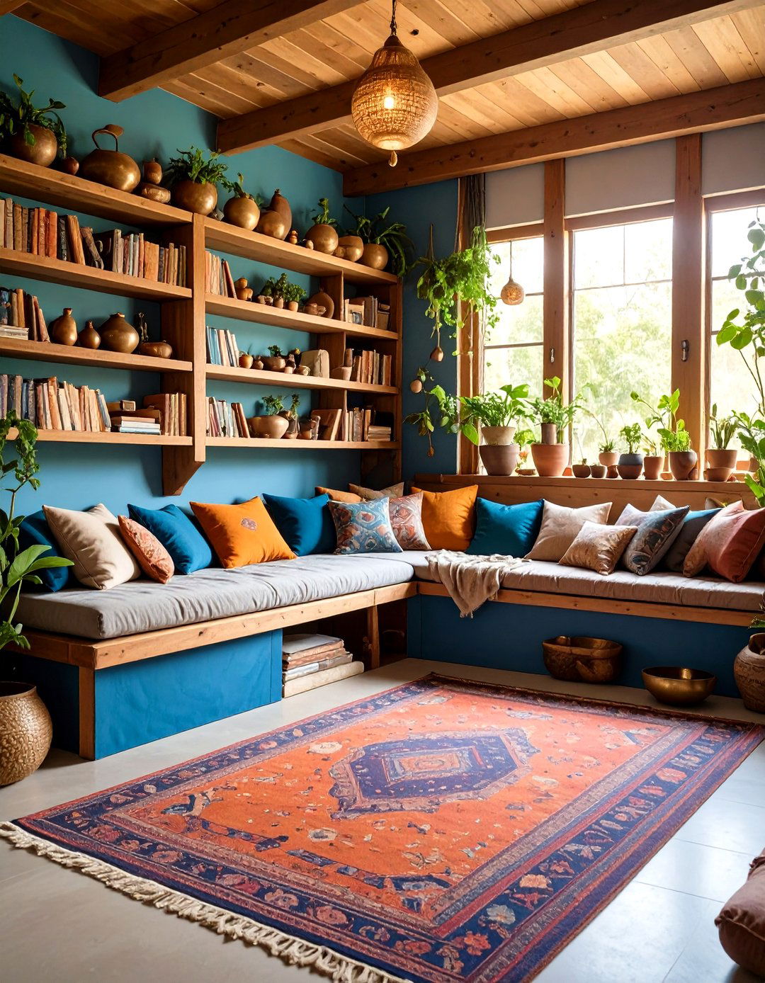 Bohemian Reading and Meditation Nook - 24 Boho Meditation Room Ideas
