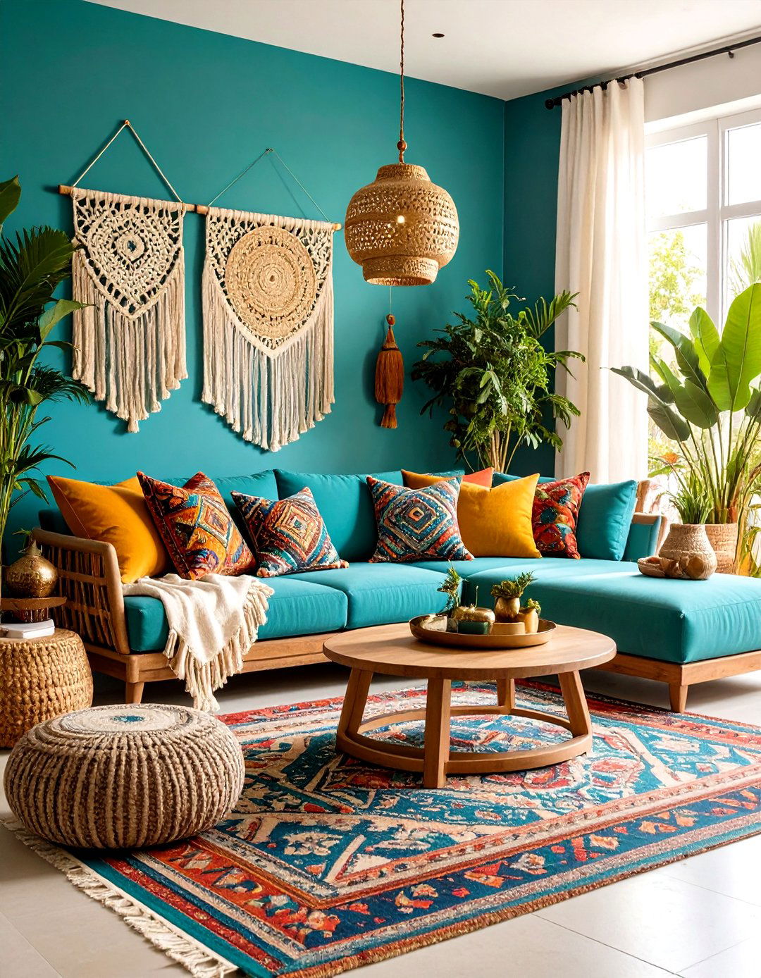 Bohemian Turquoise Living Room Style - 24 Turquoise Living Room Ideas