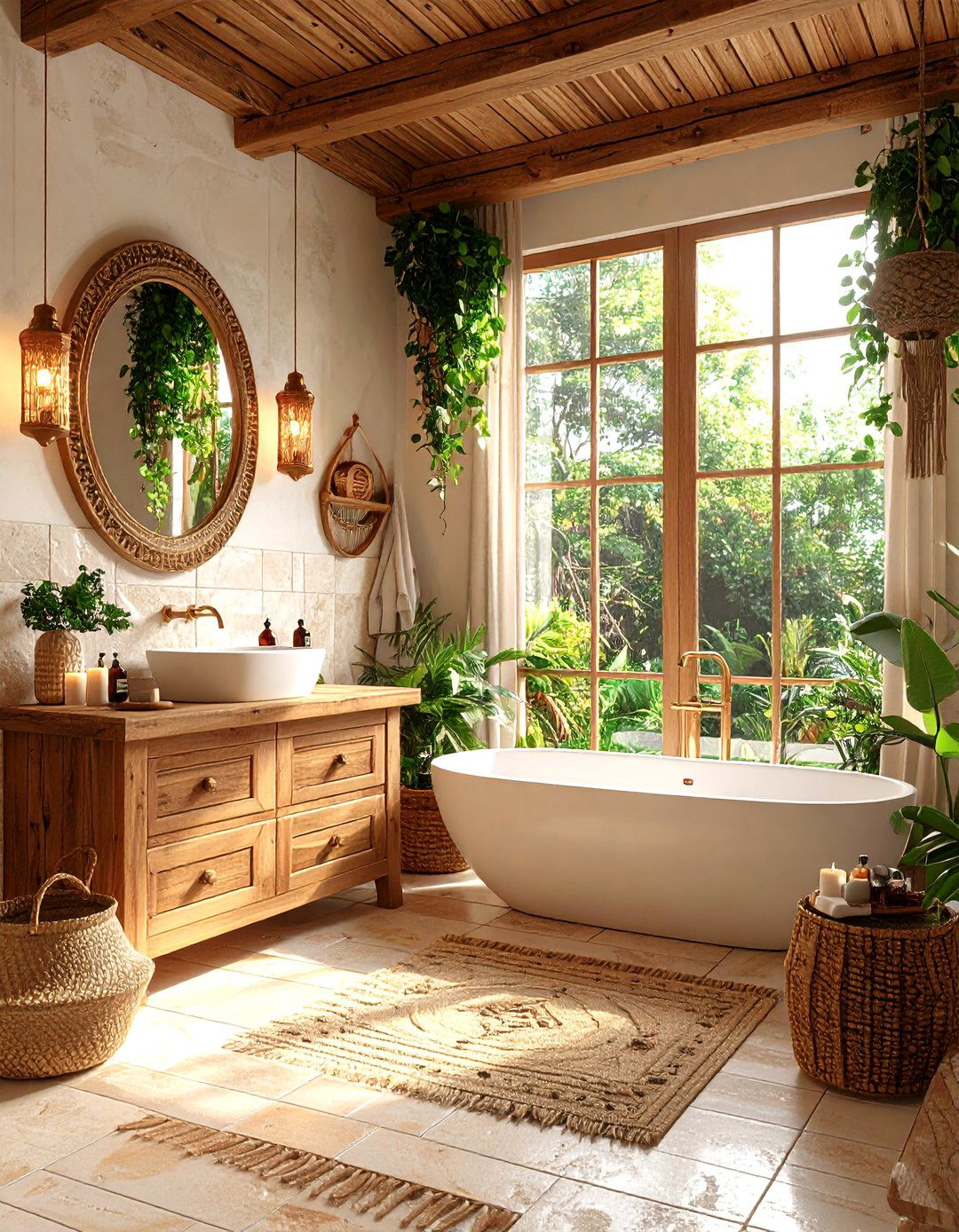 Boho Bathroom - 24 Boho Room Ideas