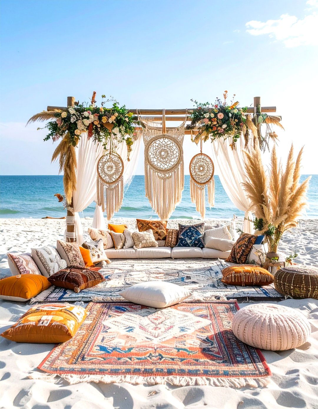 Boho Beach Wedding with Macrame and Dreamcatchers - 24 Beach Wedding Ideas