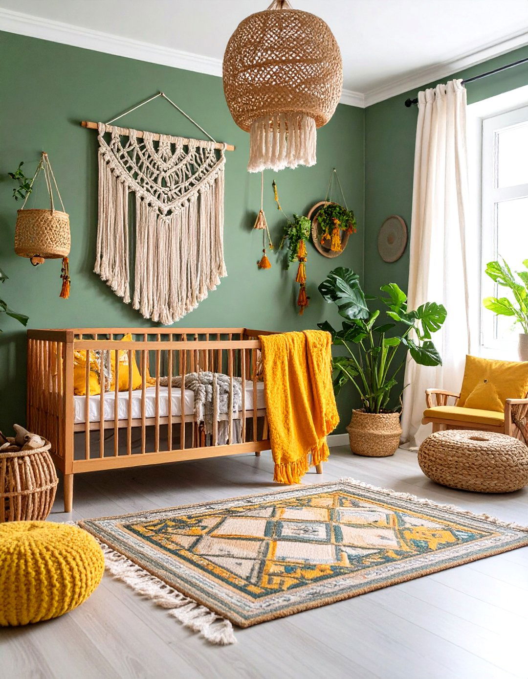 Boho Chic Aesthetic - 24 Sage Green Nursery Ideas