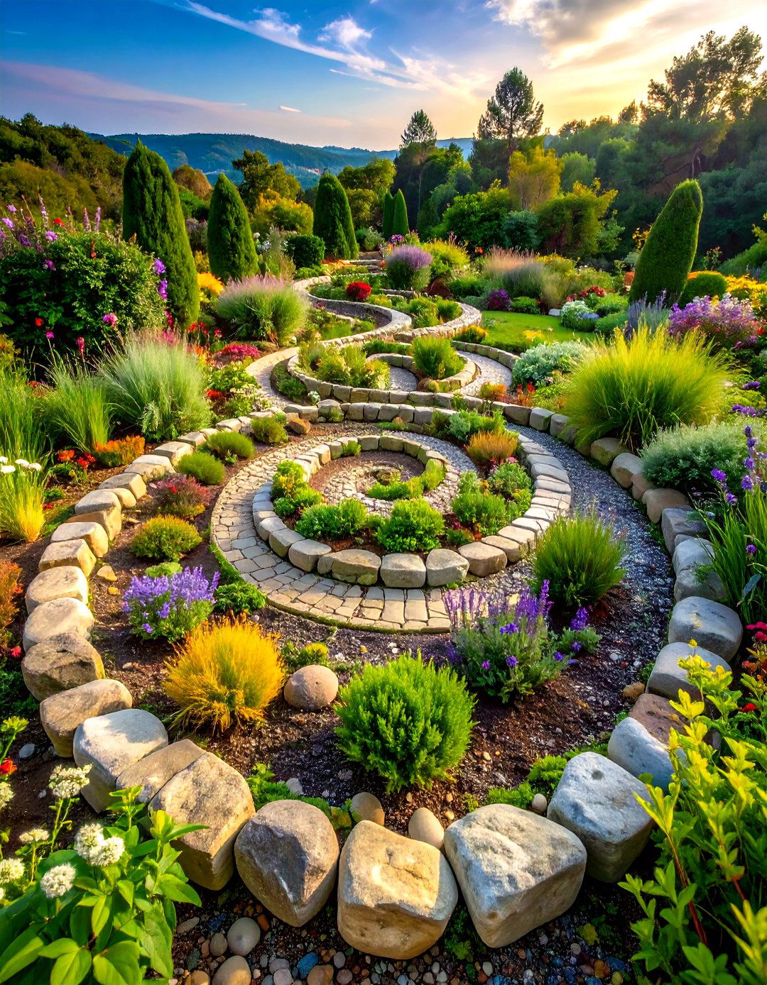 Boho Herb Spiral Garden - 24 Boho Garden Ideas
