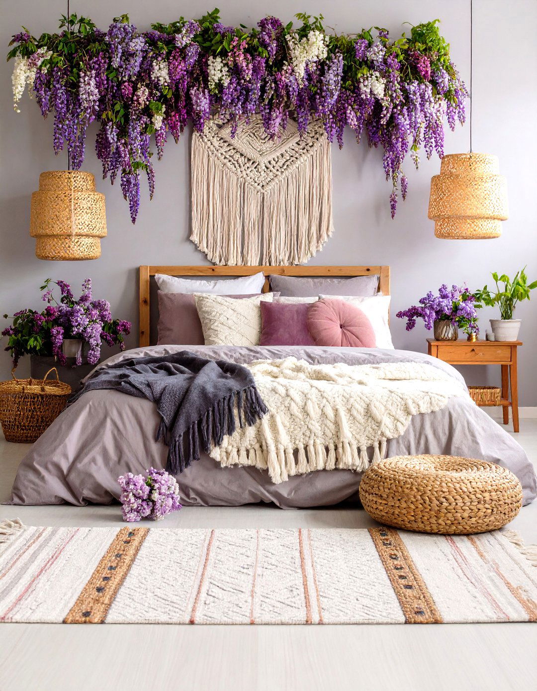 Boho Lilac Bedroom Sanctuary - 24 Lilac Bedroom Ideas