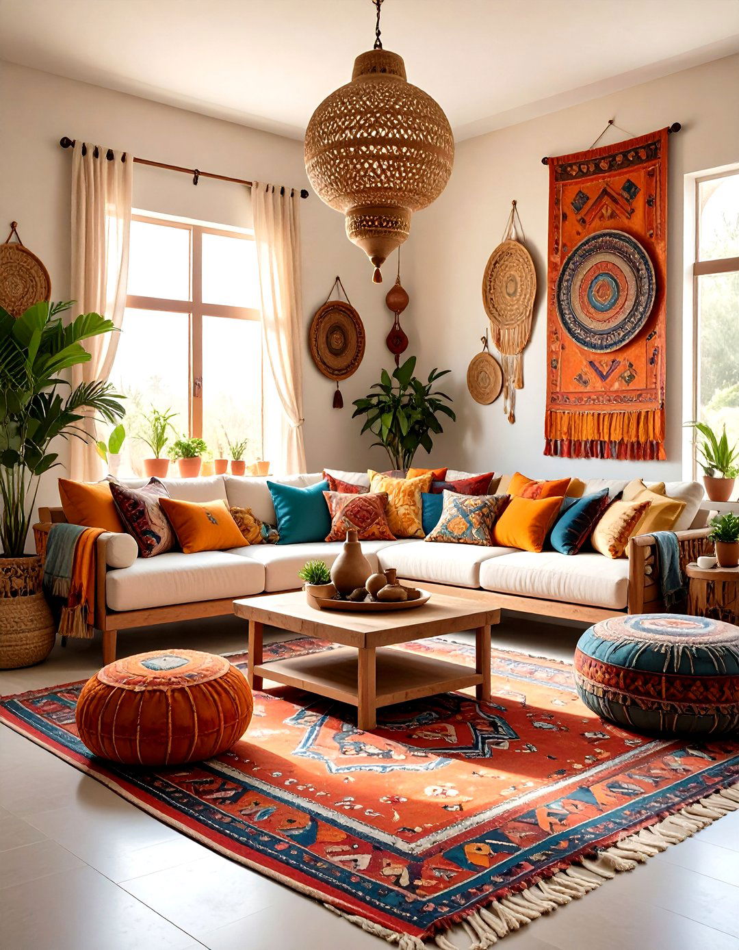 Boho Maximalist Fusion Living Room - 24 Maximalist Living Room Design Ideas