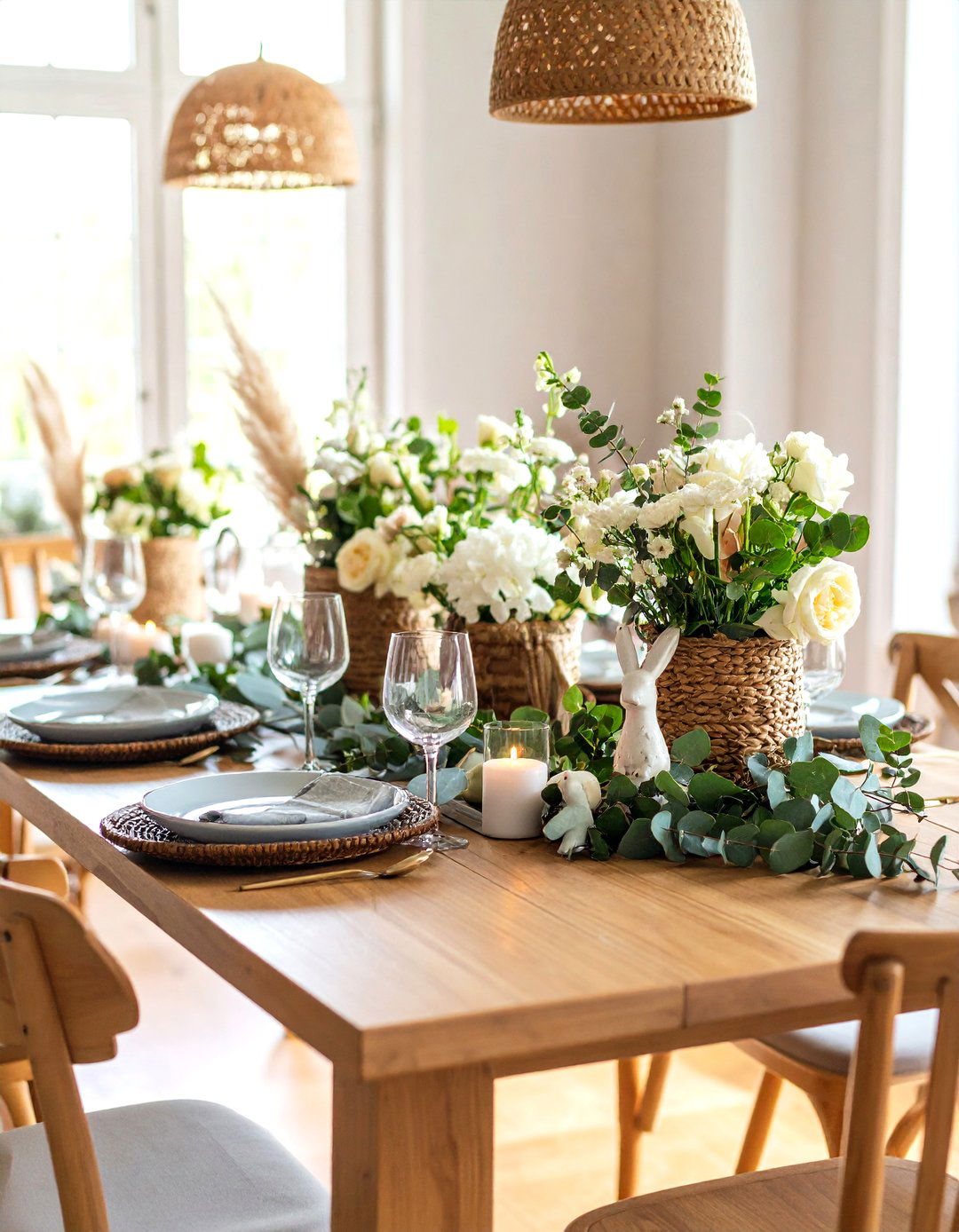 Boho Neutral Woodland Centerpiece - 24 Baby Shower Centerpiece Ideas