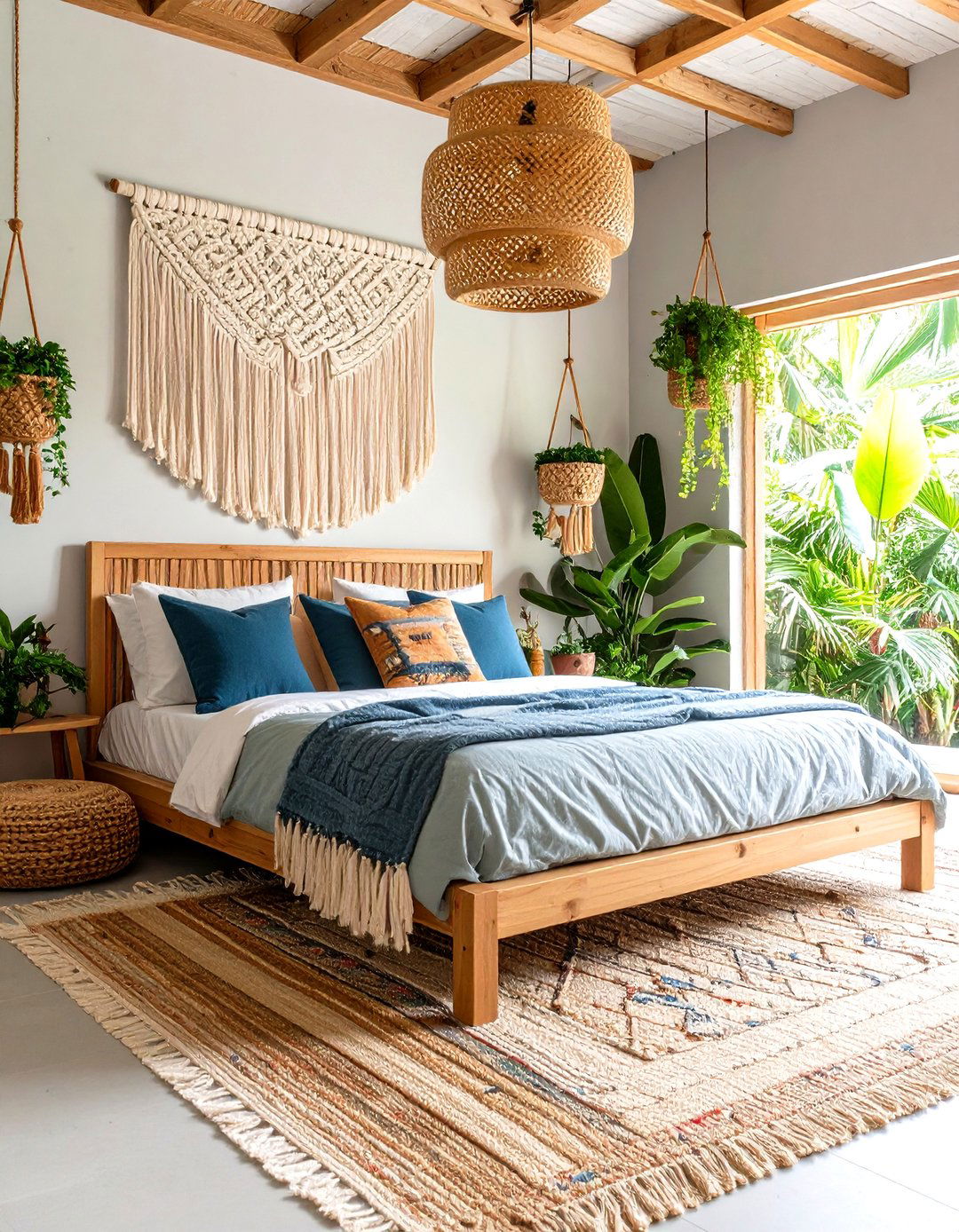 Boho Tropical Macrame Bedroom - 24 Tropical Bedroom Ideas