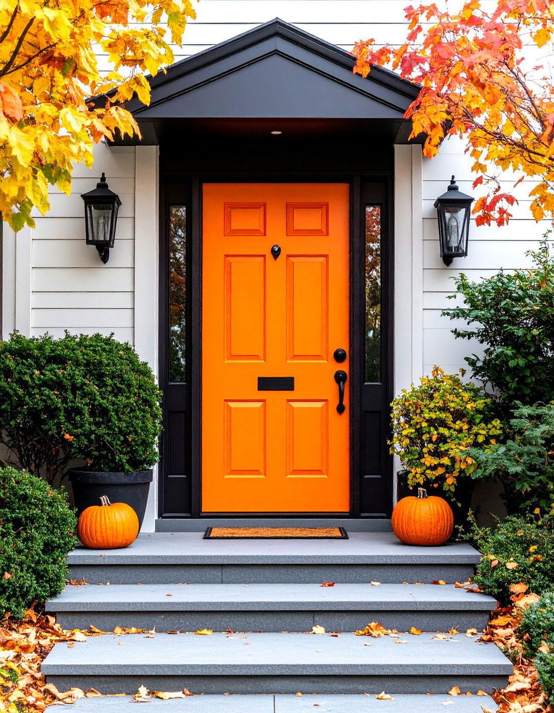 Bold Accent Door Colors - 24 Mid-Century Modern Exterior Home Ideas
