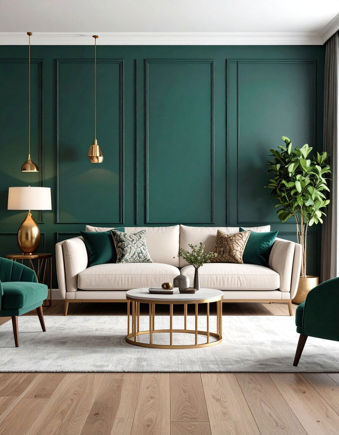 Bold Accent Wall Living Room Design - 24 Apartment Small Living Room Ideas