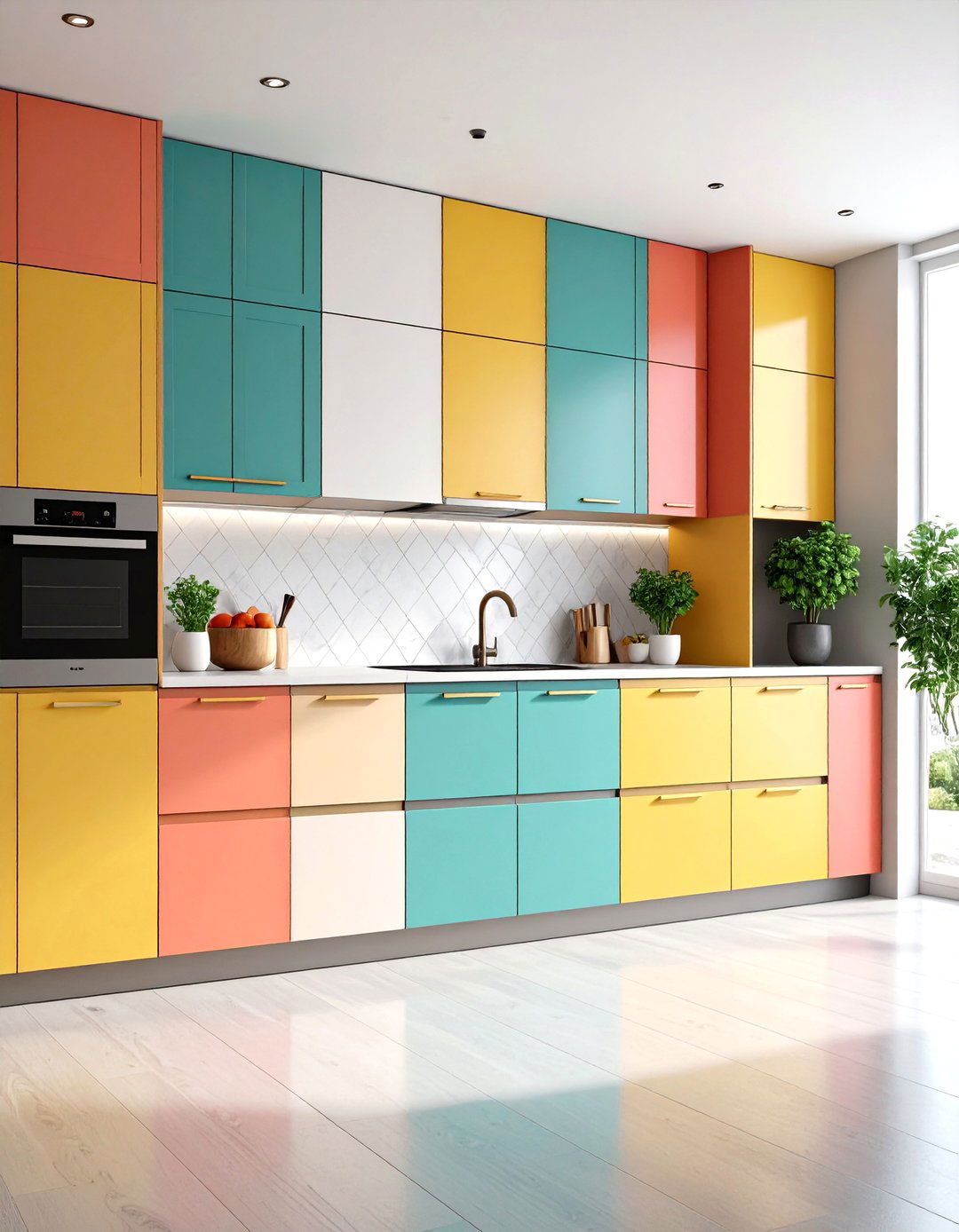Bold Color Block Design Approach - 24 Two Tone Kitchen Cabinet Ideas
