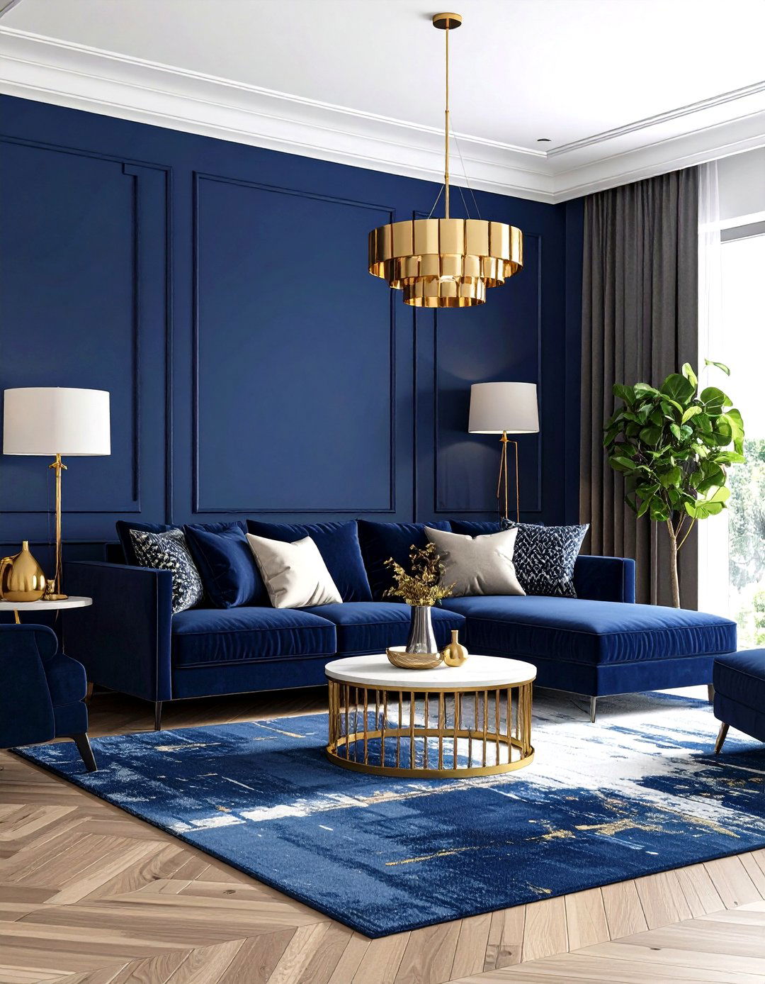 Bold Color Block Paint Treatment - 24 Feature Wall Ideas