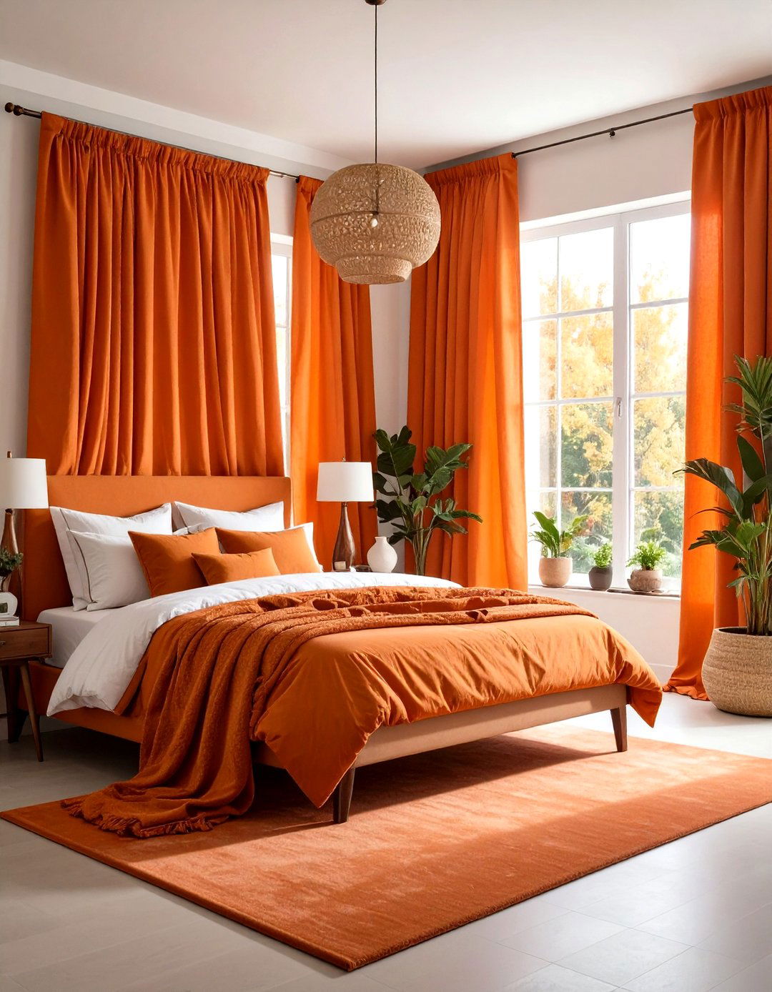 Bold Color Statement Bedroom Design - 24 Bedroom Curtain Ideas