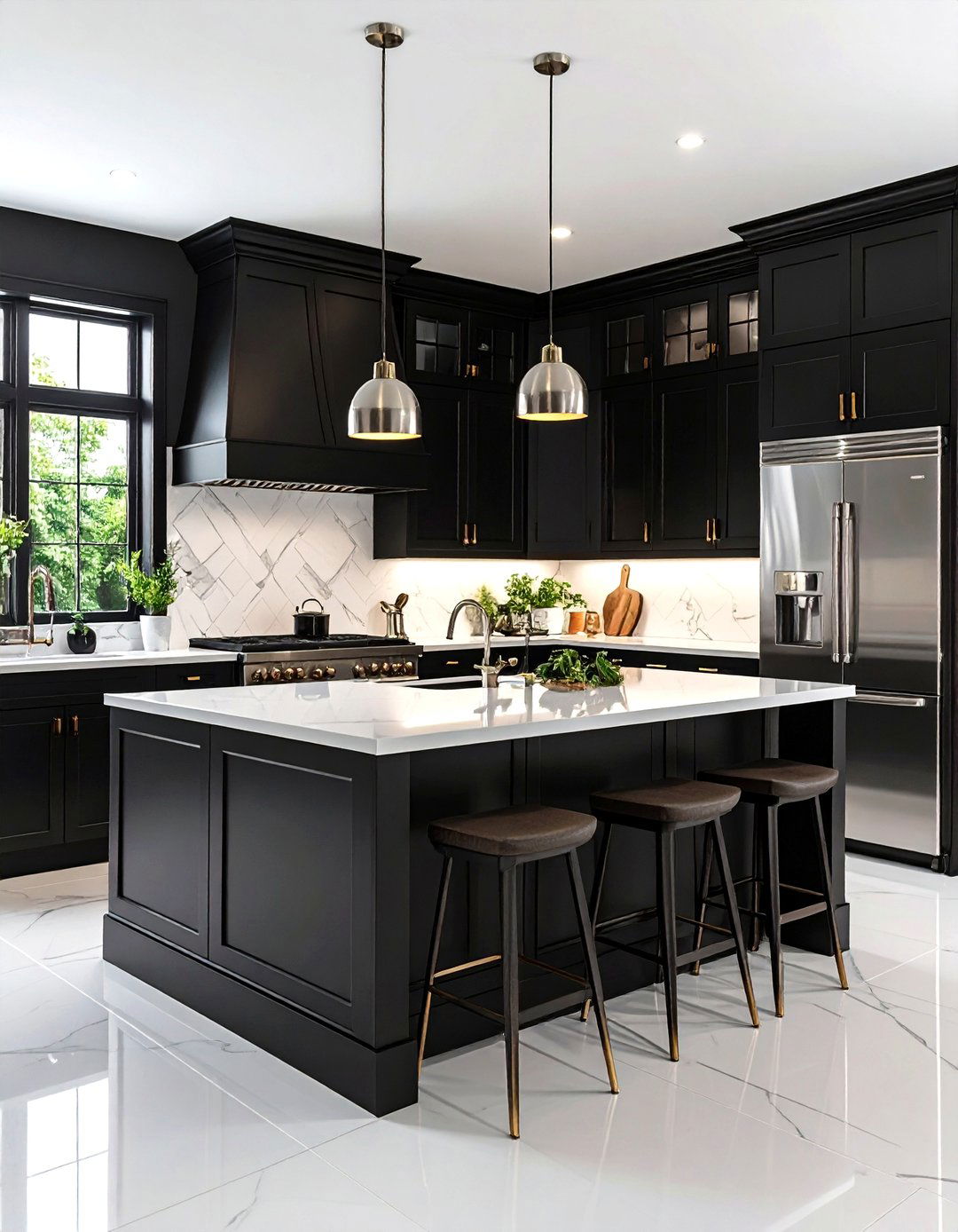 Bold Color Statement Kitchen - 24 Kitchen With Stainless Steel Appliances