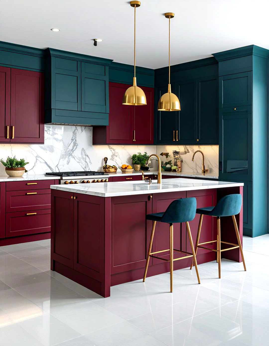 Bold Colored Cabinet Kitchen Theme - 24 Dream Kitchen Ideas