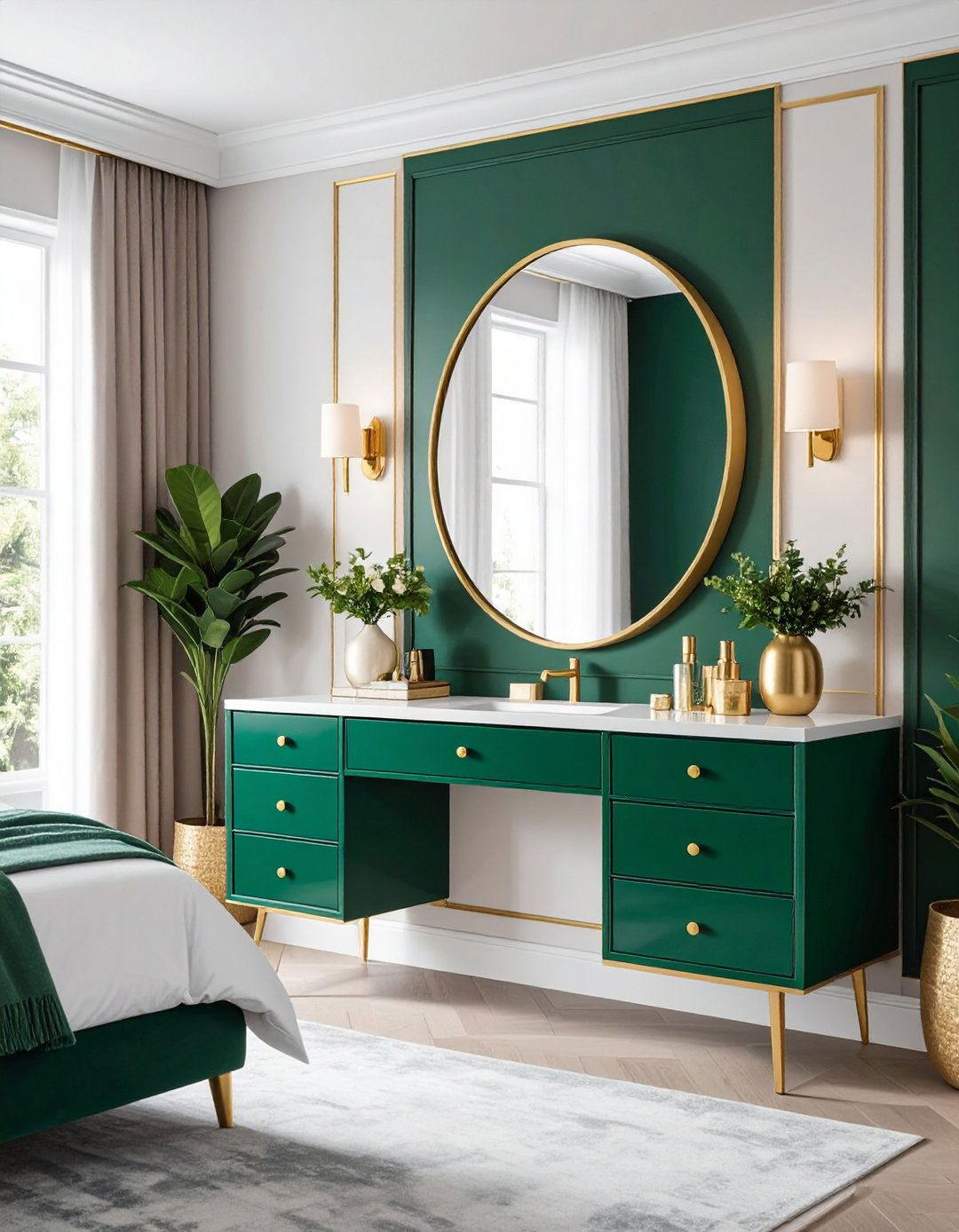 Bold Colored Vanity Statement Piece - 24 Makeup Vanity Ideas