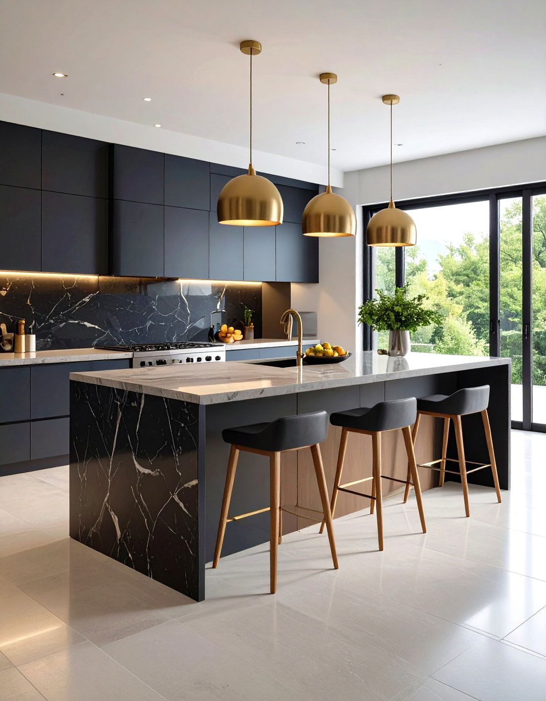 Bold Contrasting Kitchen Islands - 24 Quartz Kitchen Countertops