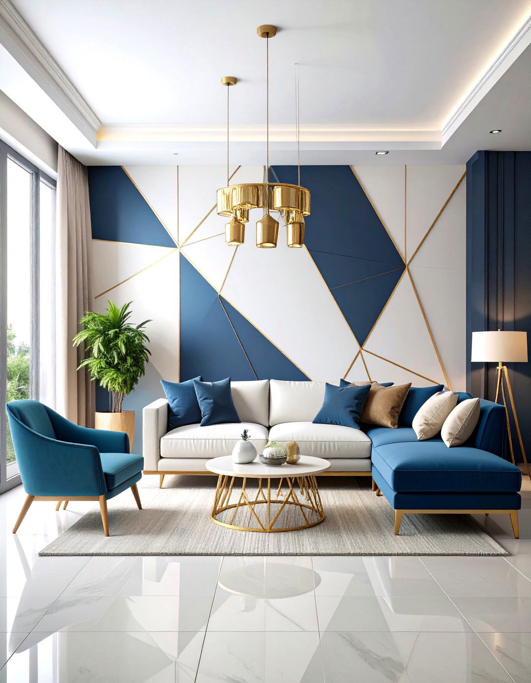 Bold Geometric Murals - 24 Wall Painting Ideas of Any Room