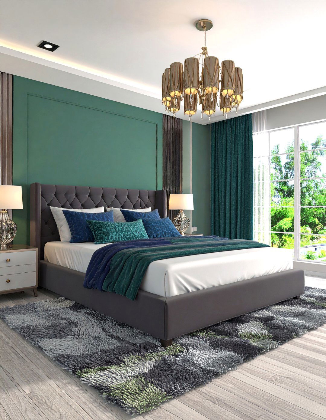 Bold Jewel Tone Sanctuary - 24 Bedroom Ideas for Women