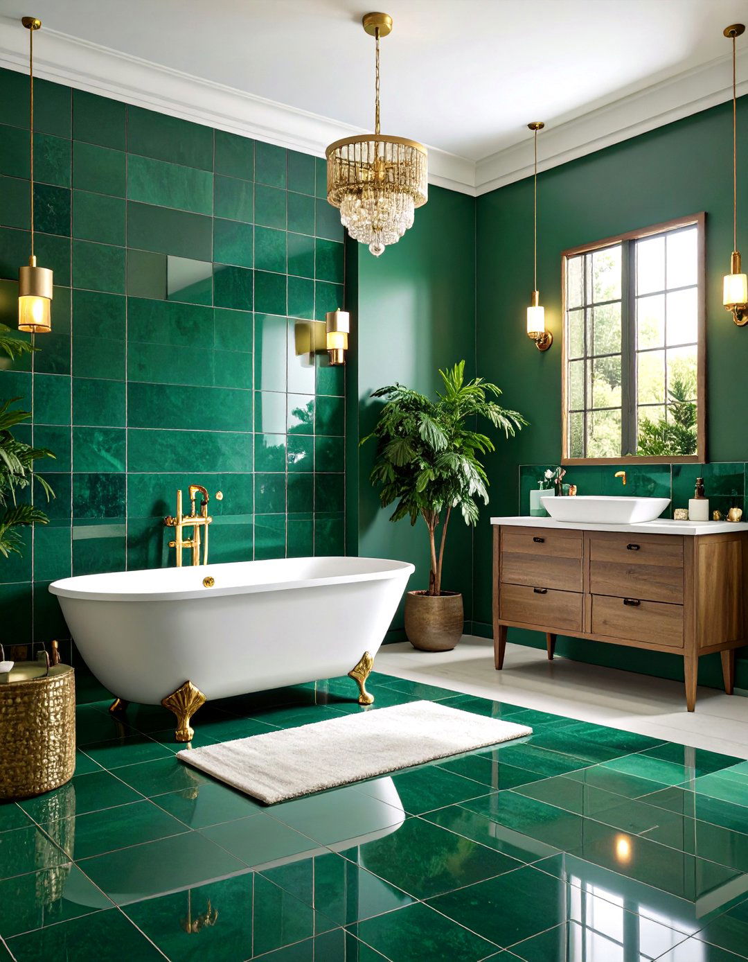 Bold Jewel Tone Statements - 24 Bathroom Tile Ideas
