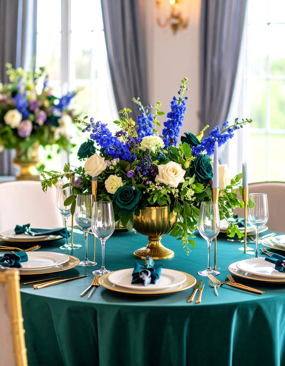 Bold Jewel Toned Floral Arrangements - 24 Wedding Decoration Ideas