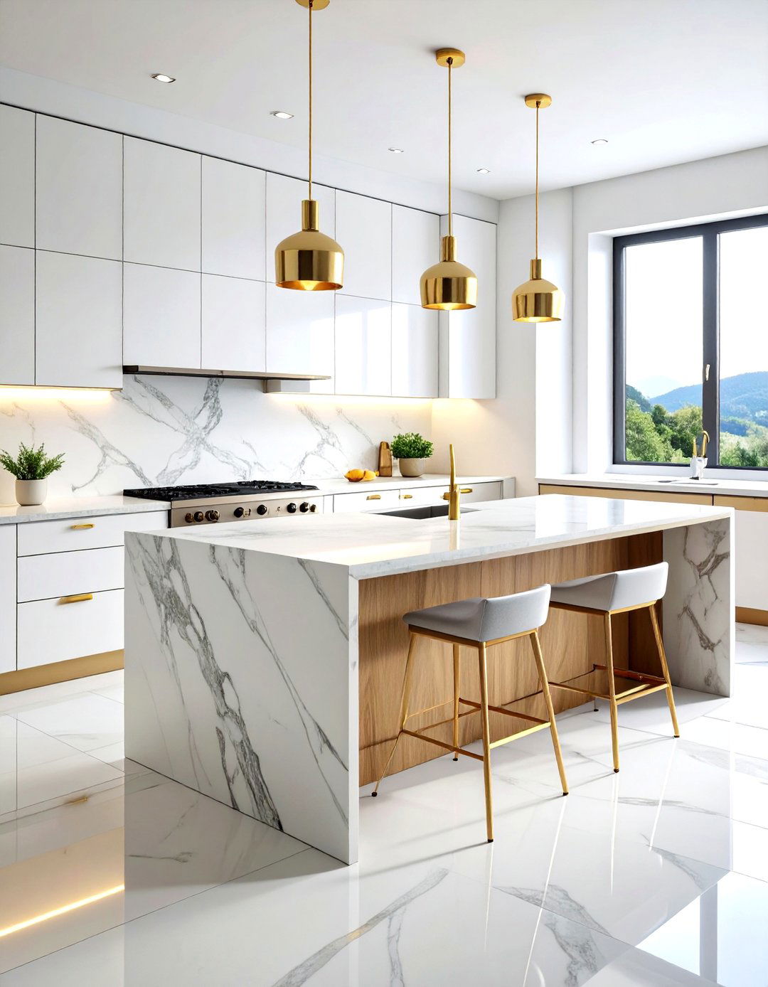 Bold Statement Stone Kitchen Design - 24 Dream Kitchen Ideas