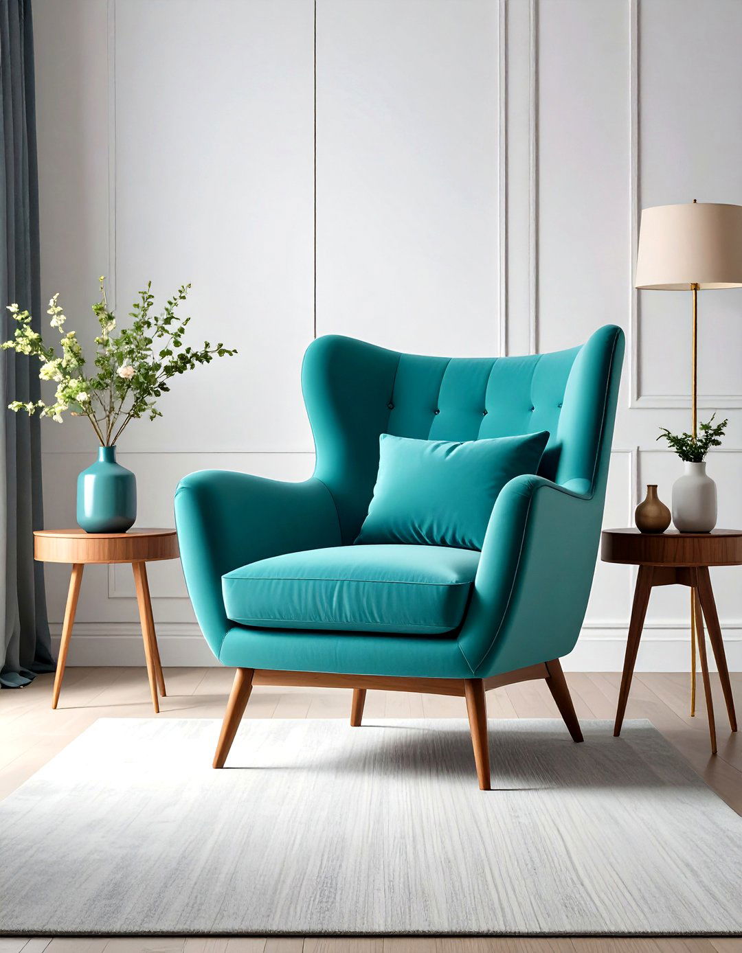 Bold Turquoise Accent Chair Revivals - 24 Painted Furniture Ideas