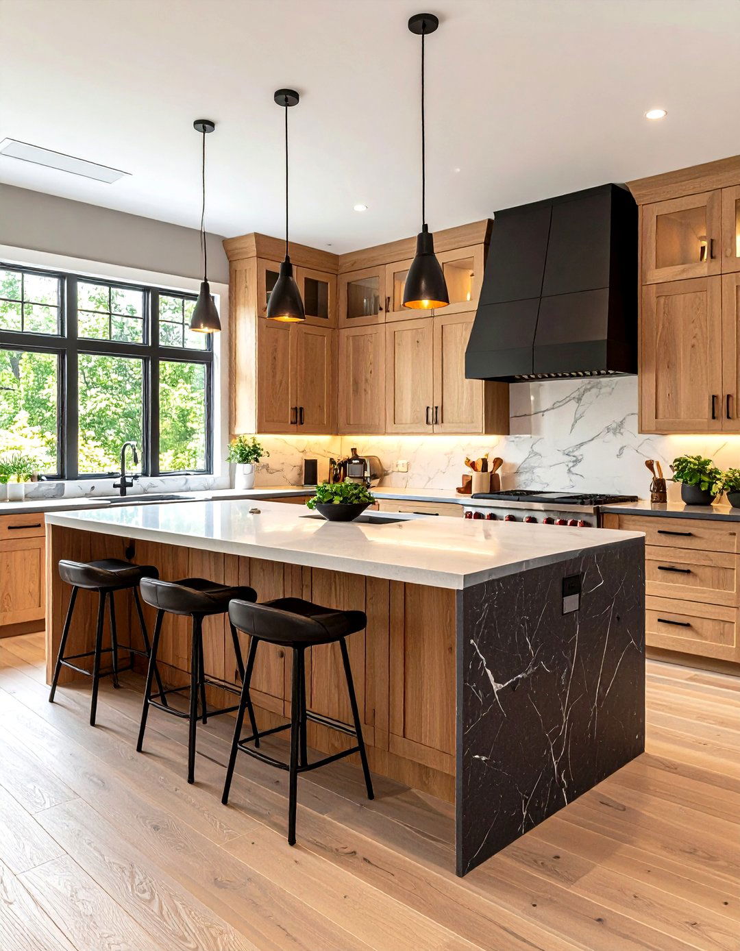 Bold Two Tone Combinations - 24 what color countertops go with oak cabinets