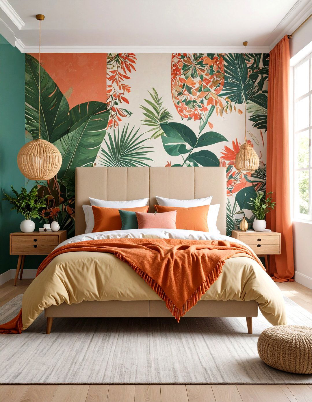 Bold Wallpaper Feature Bedroom - 24 Eclectic Bedroom Ideas