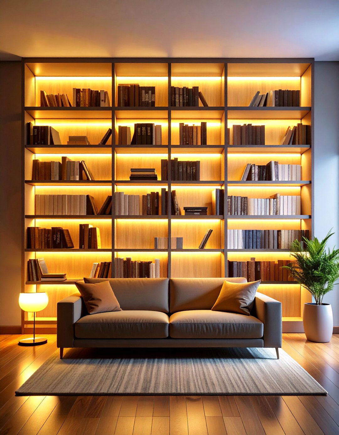 Bookshelf Backlighting Strip System - 24 Bookshelf Lighting Ideas