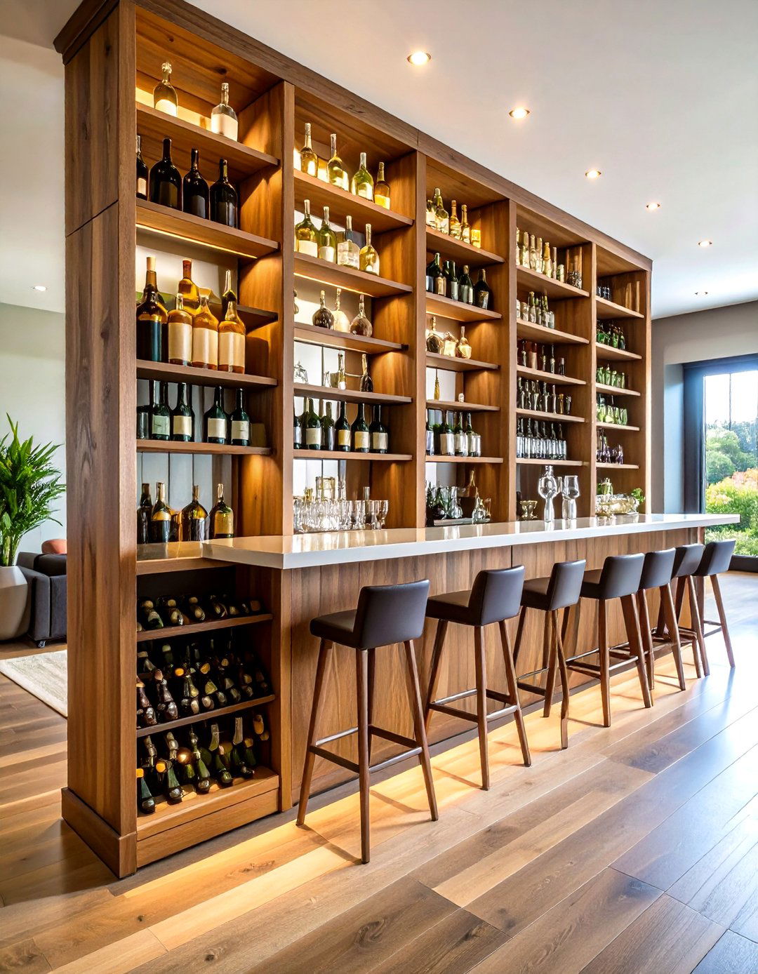 Bookshelf Bar Conversion - 24 Home Bar Ideas On A Budget