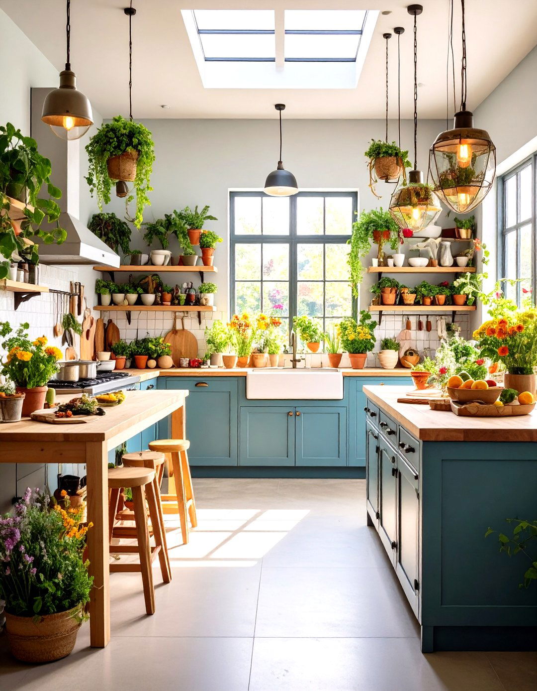 Botanical Garden Counter Paradise - 24 Kitchen Counter Decor Ideas