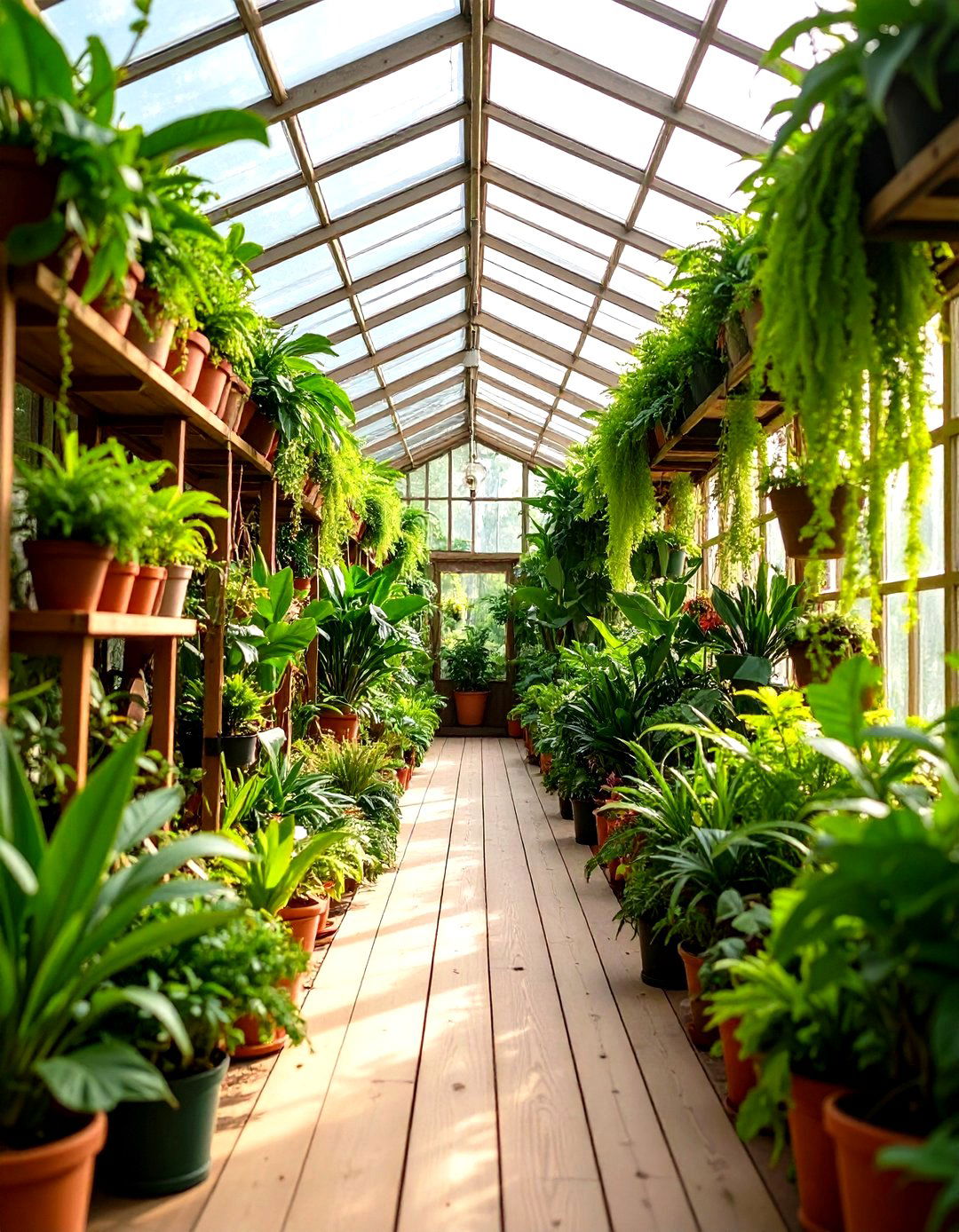 Botanical Green Garden Hallway - 24 Green Hallway Ideas