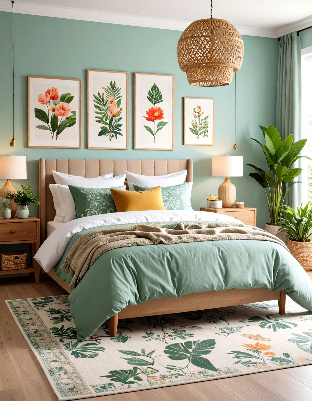 Botanical Print Garden - 24 Grandmillennial Style Bedroom Ideas
