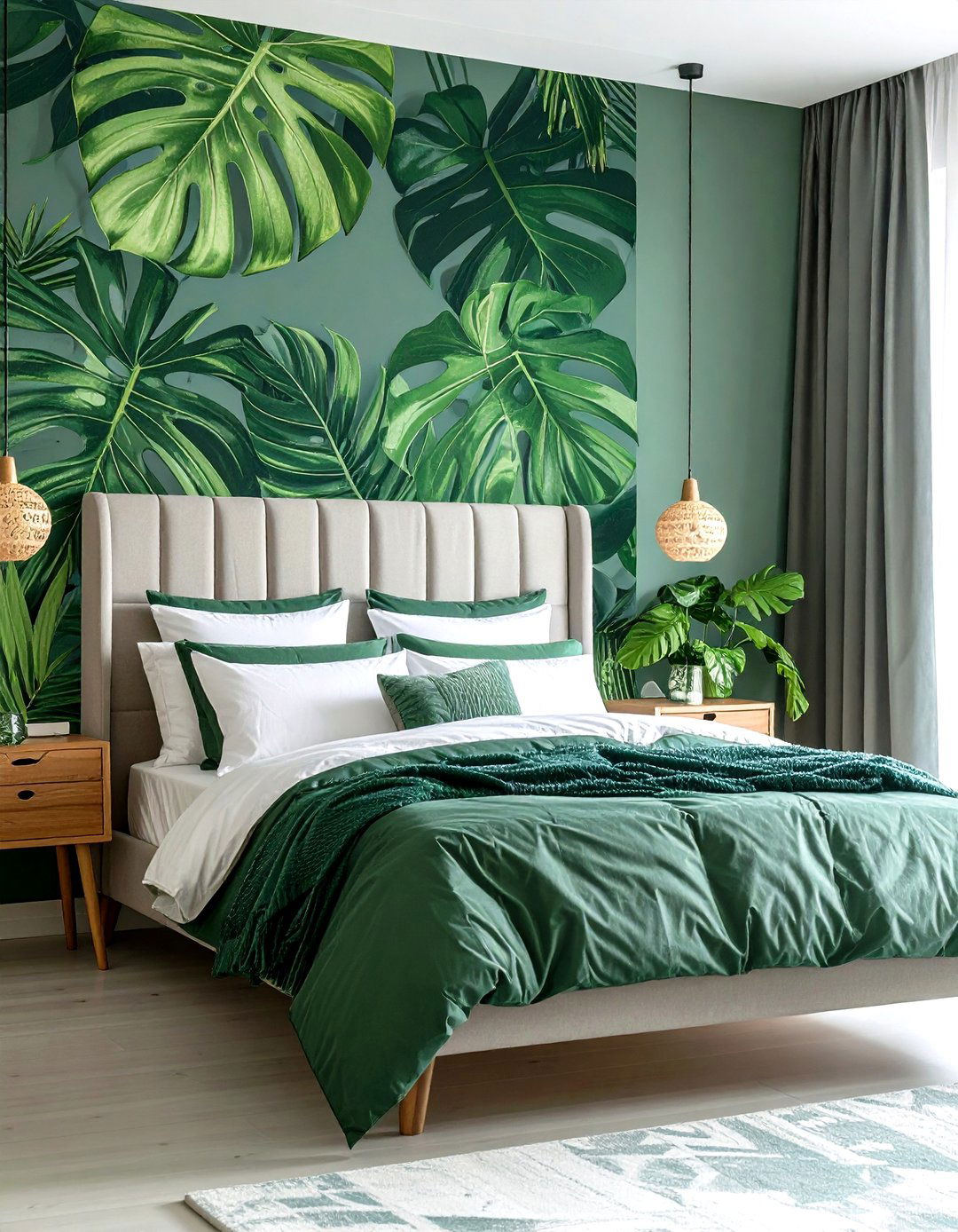 Botanical Wallpaper Feature Design - 24 Feature Wall Ideas