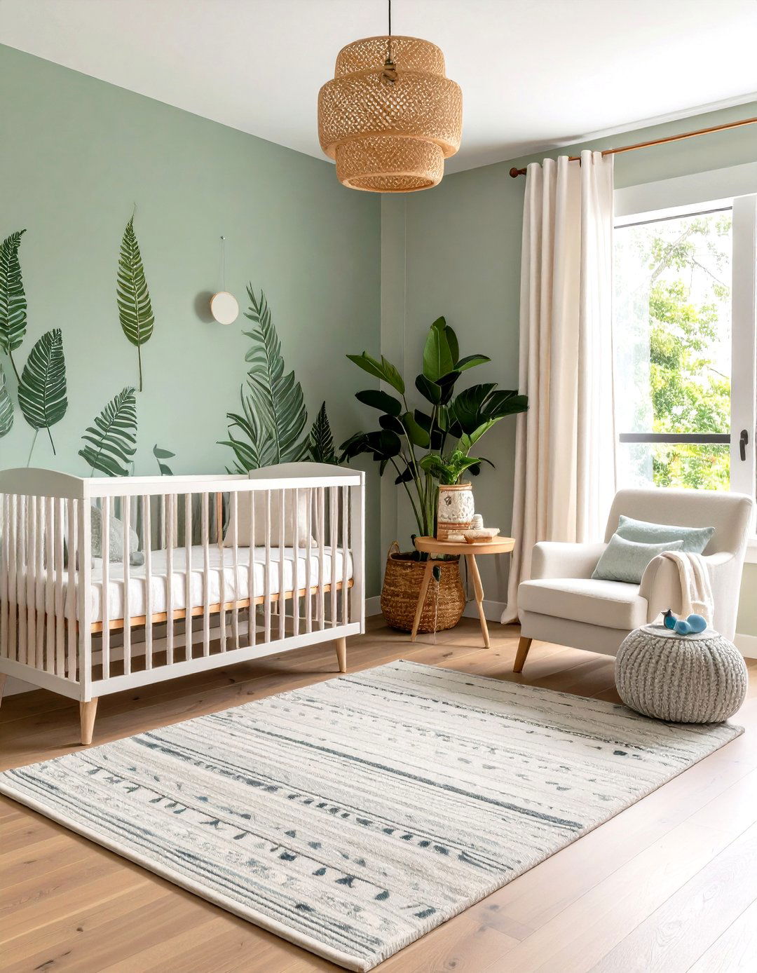 Botanical Wallpaper Paradise - 24 Nursery Accent Wall Ideas