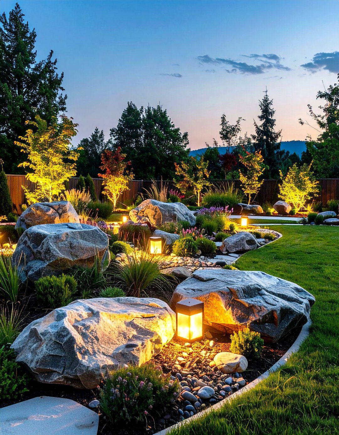 Boulder Accent Garden - 24 Rock Garden Ideas