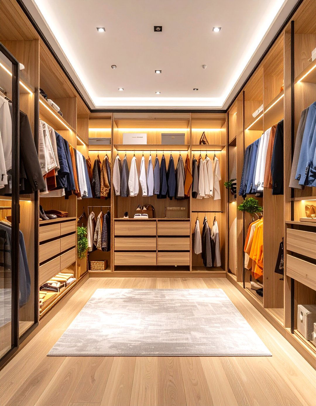 Boutique Style Glass Cabinets - 24 Dressing Room Ideas