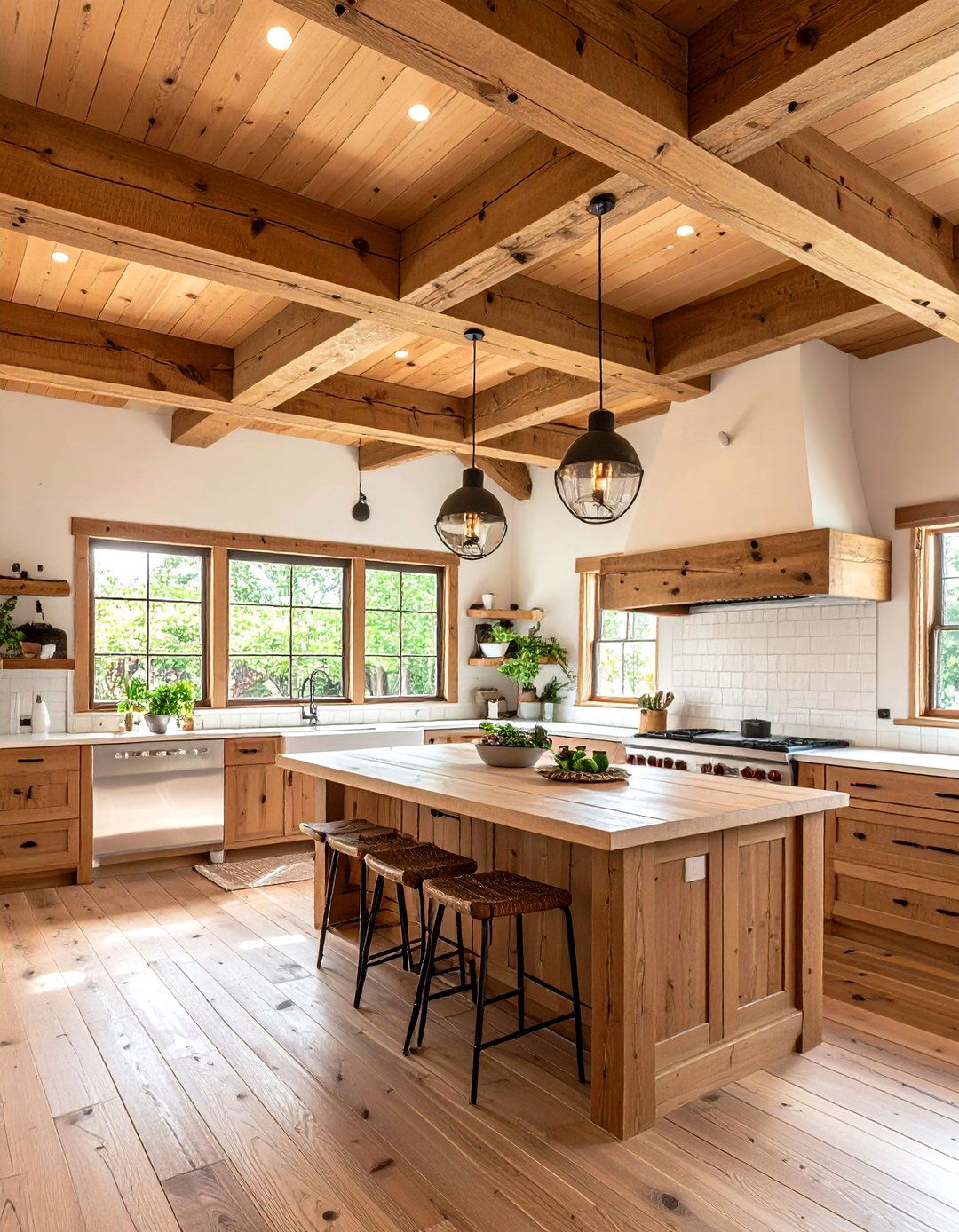 Box Beam Kitchen Ceiling - 24 Wood Ceiling Kitchen Ideas