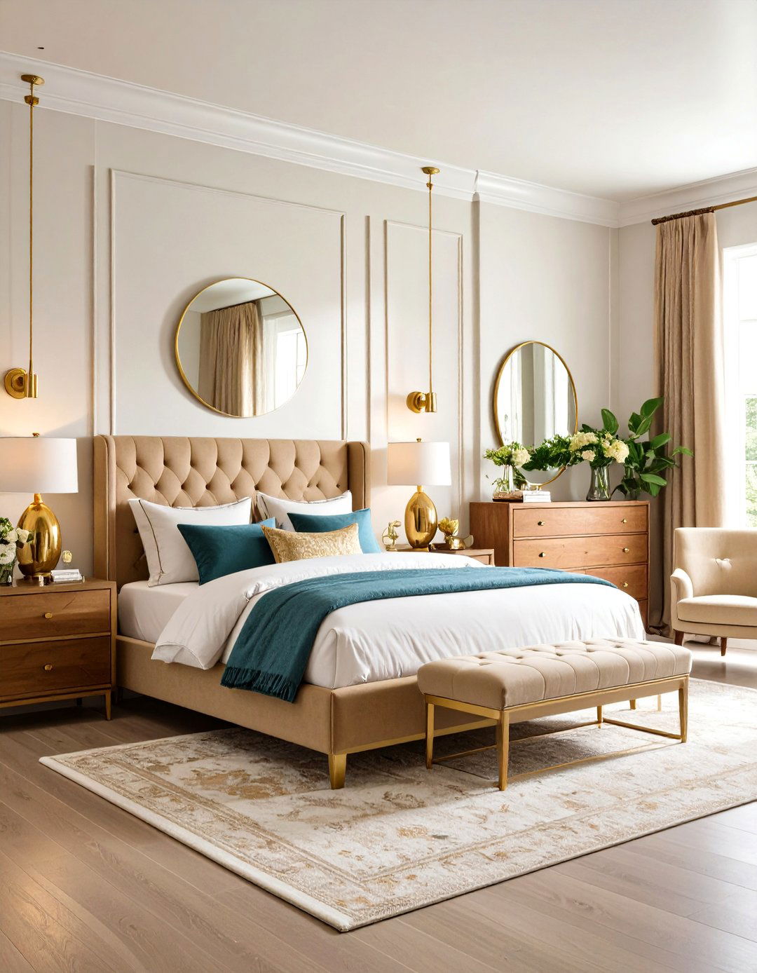 Brass Accent Elegance Theme - 24 80s Bedroom Ideas