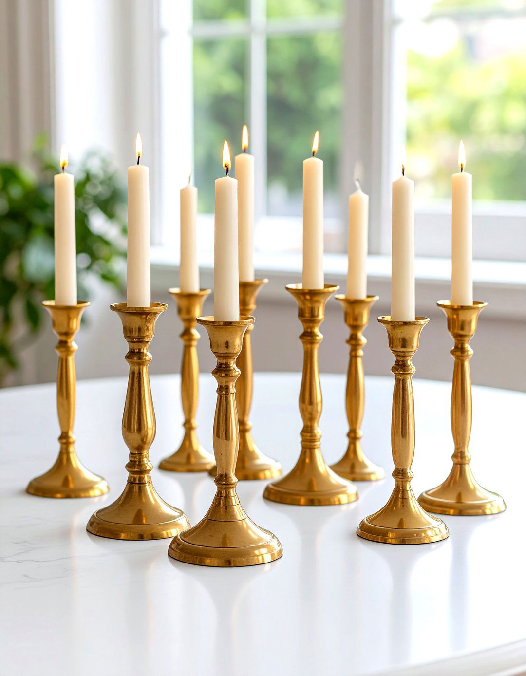 Brass Candlestick Collection - 24 Dining Table Centerpiece Ideas